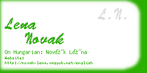lena novak business card